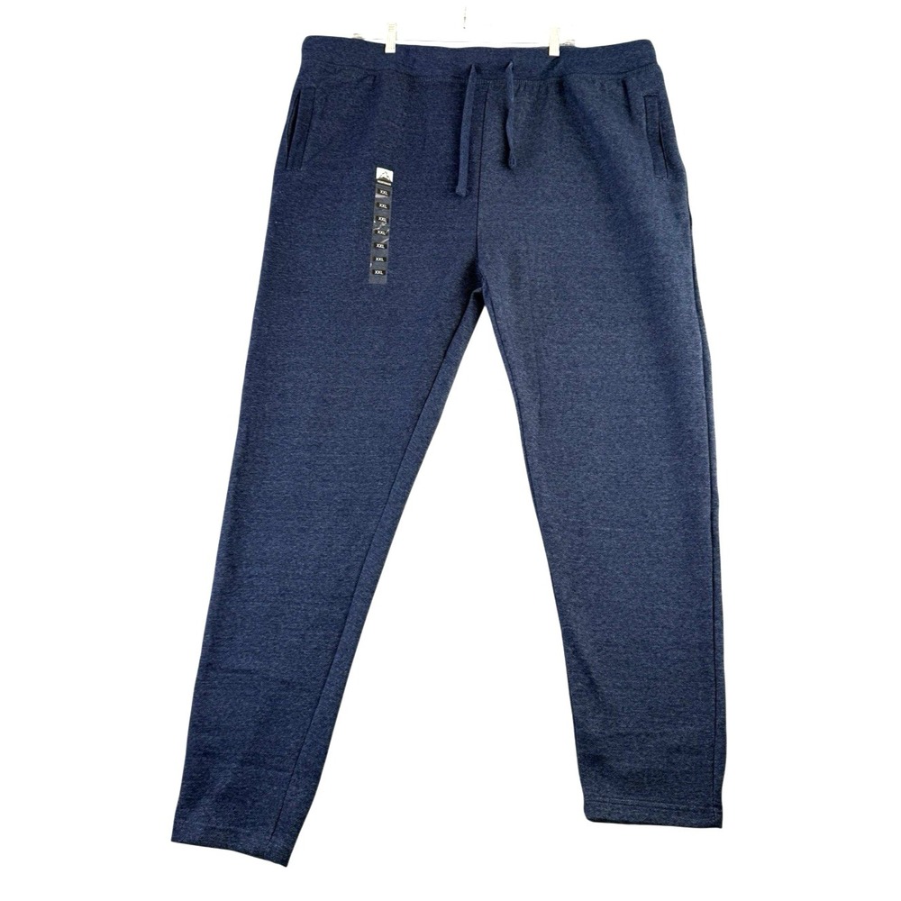 Mountainaire Mens XXL Navy Blue Sweatpants Joggers Drawstring Waist New/Tags 2XL